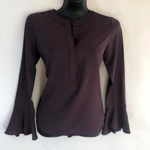 Simply Vera Plum Top w Bell Sleeves